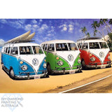 Diamond Painting Kit Full Drill Round VW Kombi Vans