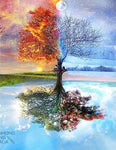 Diamond Painting Kit Full Drill Round Four Seasons Tree