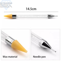 Diamond Painting Accessory Dual End Pen With Decorative Crystal Body